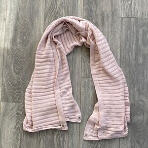 Lululemon - Light Pink Ribbed Cotton/Silk Shawl/Scarf